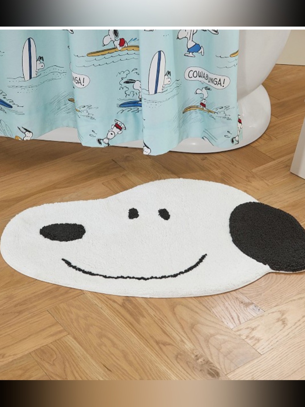 NWT! Pottery Barn x Snoopy Peanuts Bath Mat! 🖤🤍🐾 - Picture 8 of 8